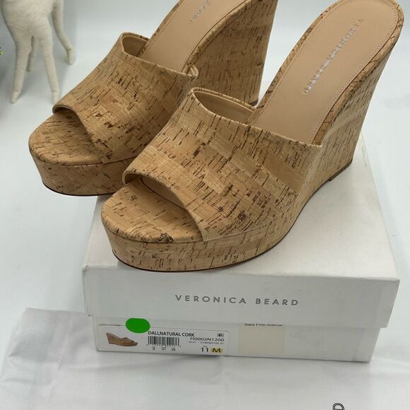 Women’s Veronica Beard, cork wedge sandals, size 11 - Picture 5 of 10